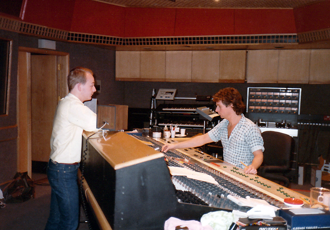 Bill Drescher at the board, AIR Studios, London