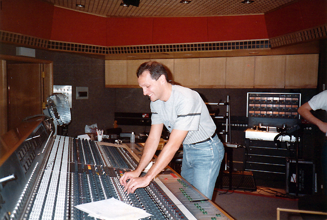 Jeff at the board, AIR Studios, London